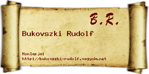 Bukovszki Rudolf névjegykártya